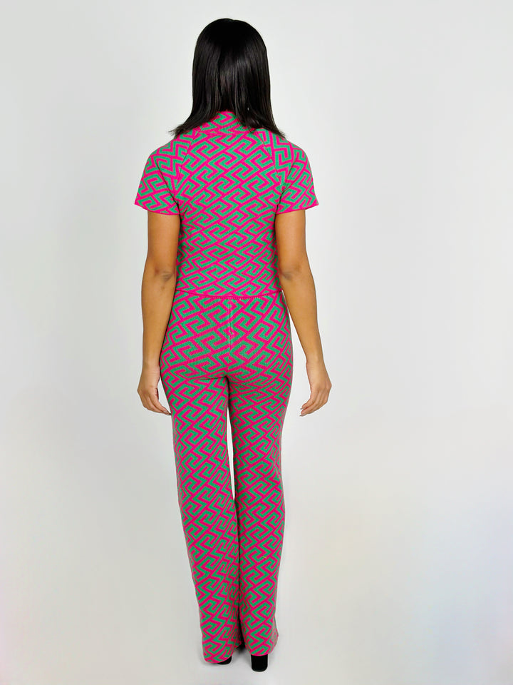 Green/Pink Sweater Set