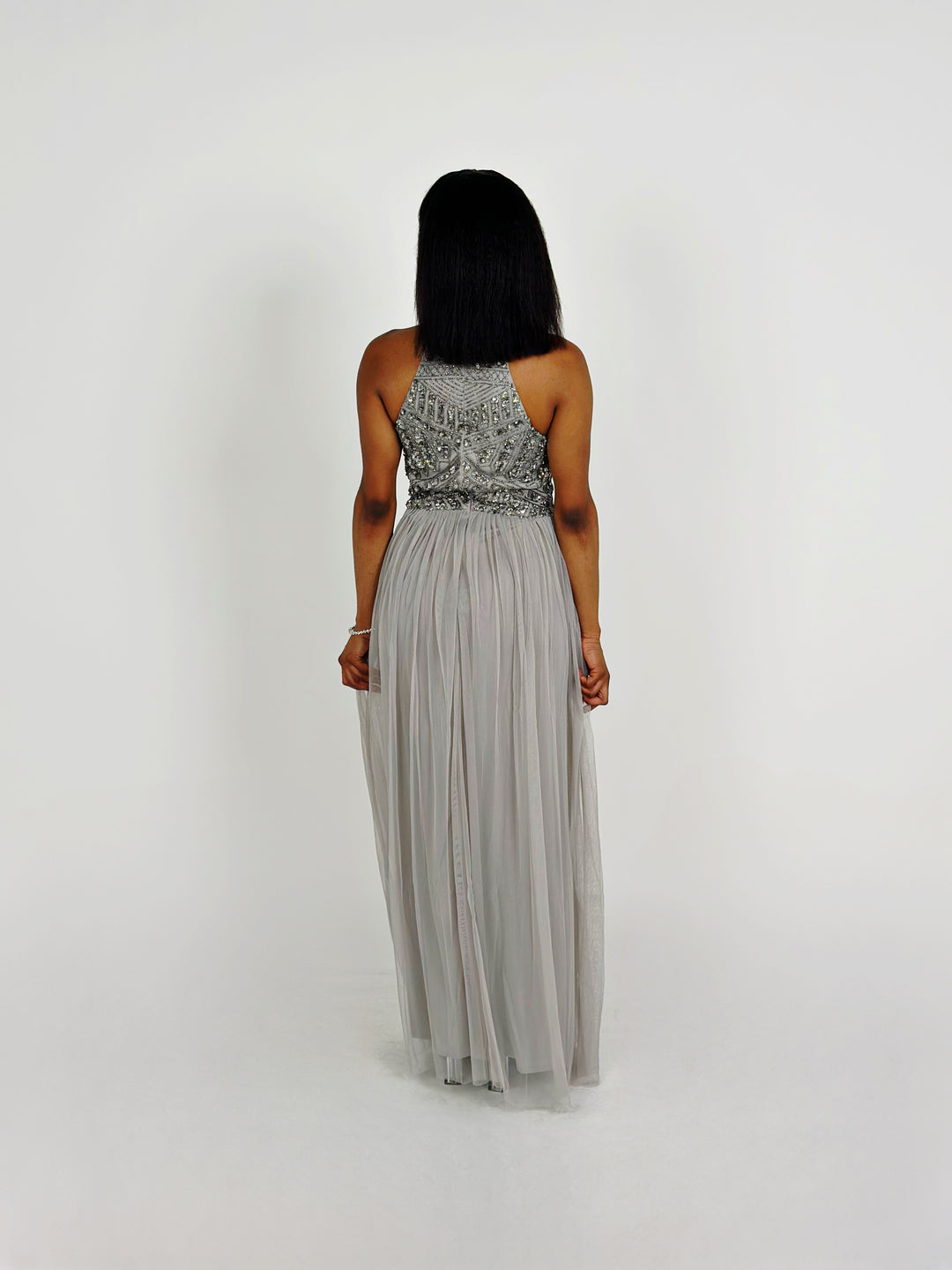 Grey Sleeveless maxi Dress