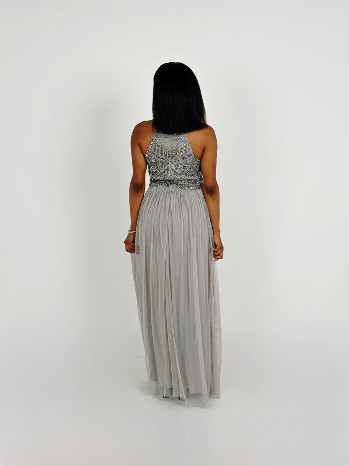 Grey Sleeveless maxi Dress