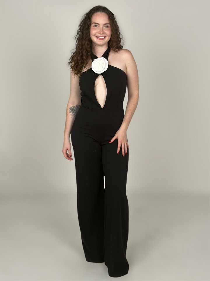 Black Halter Neck Jumpsuit
