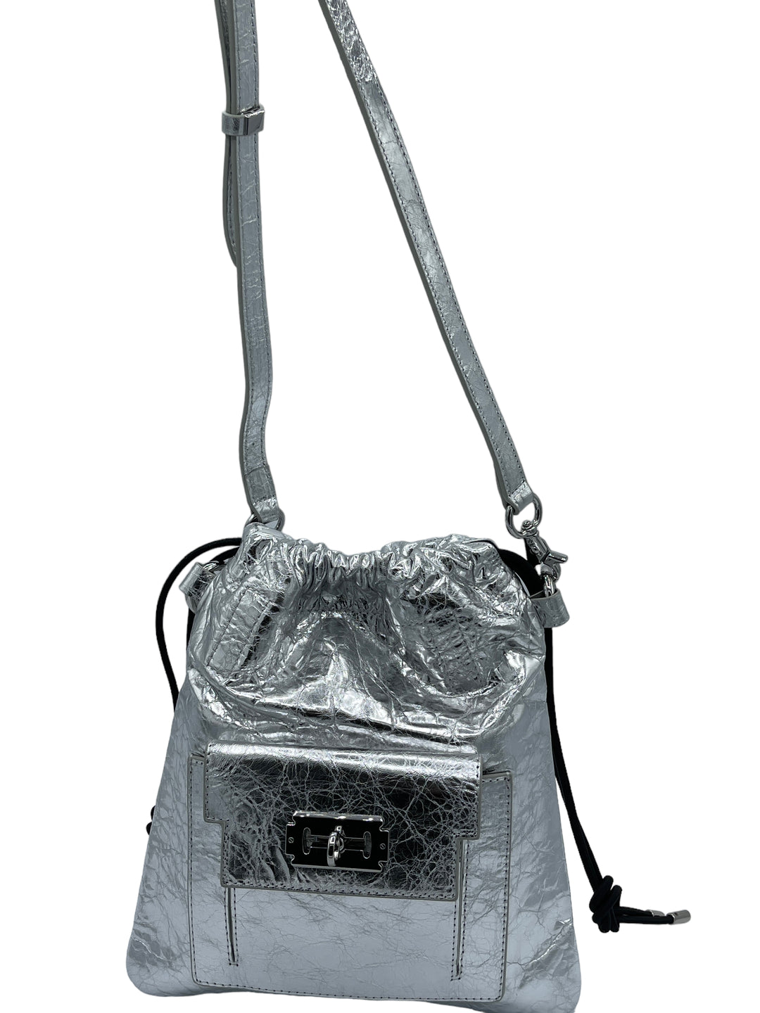 Silver Leather Purse