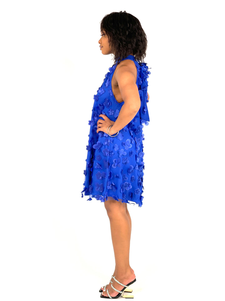 Royal Blue Flowery Dress