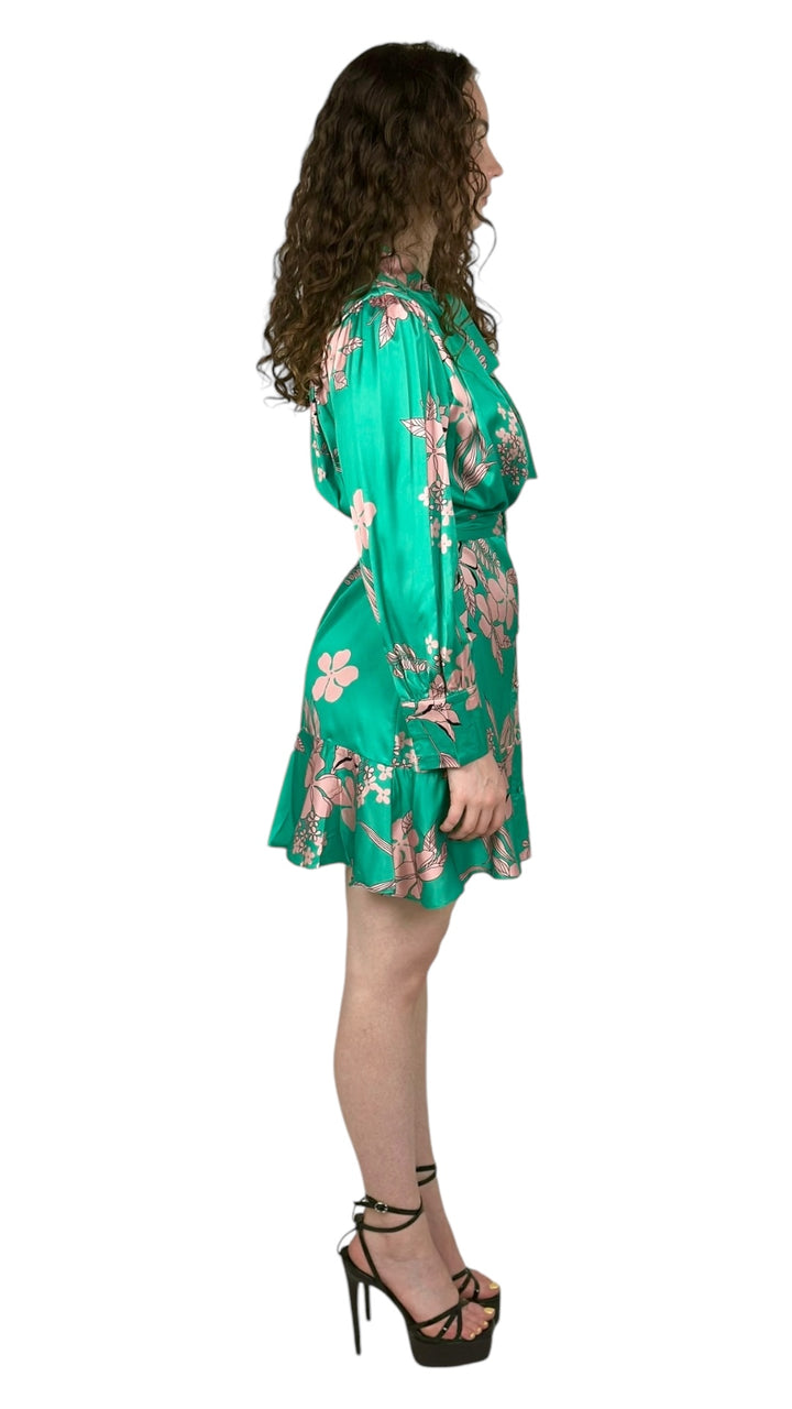 Green Floral Midi Dress