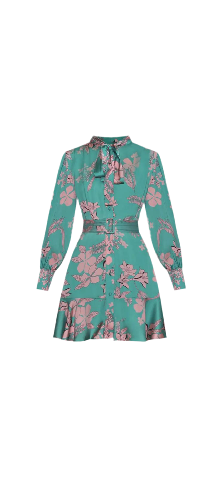 Green Floral Midi Dress