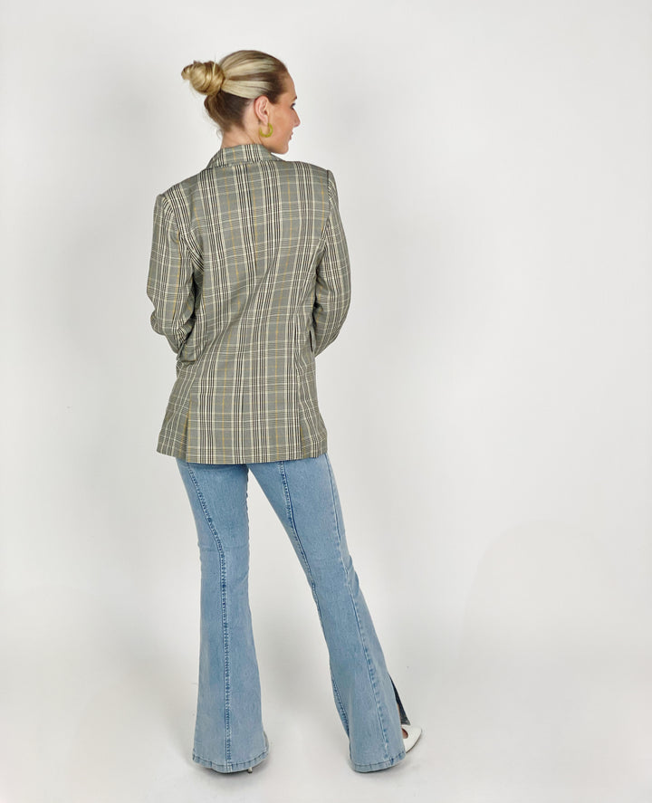 Grey Plaid Jacket