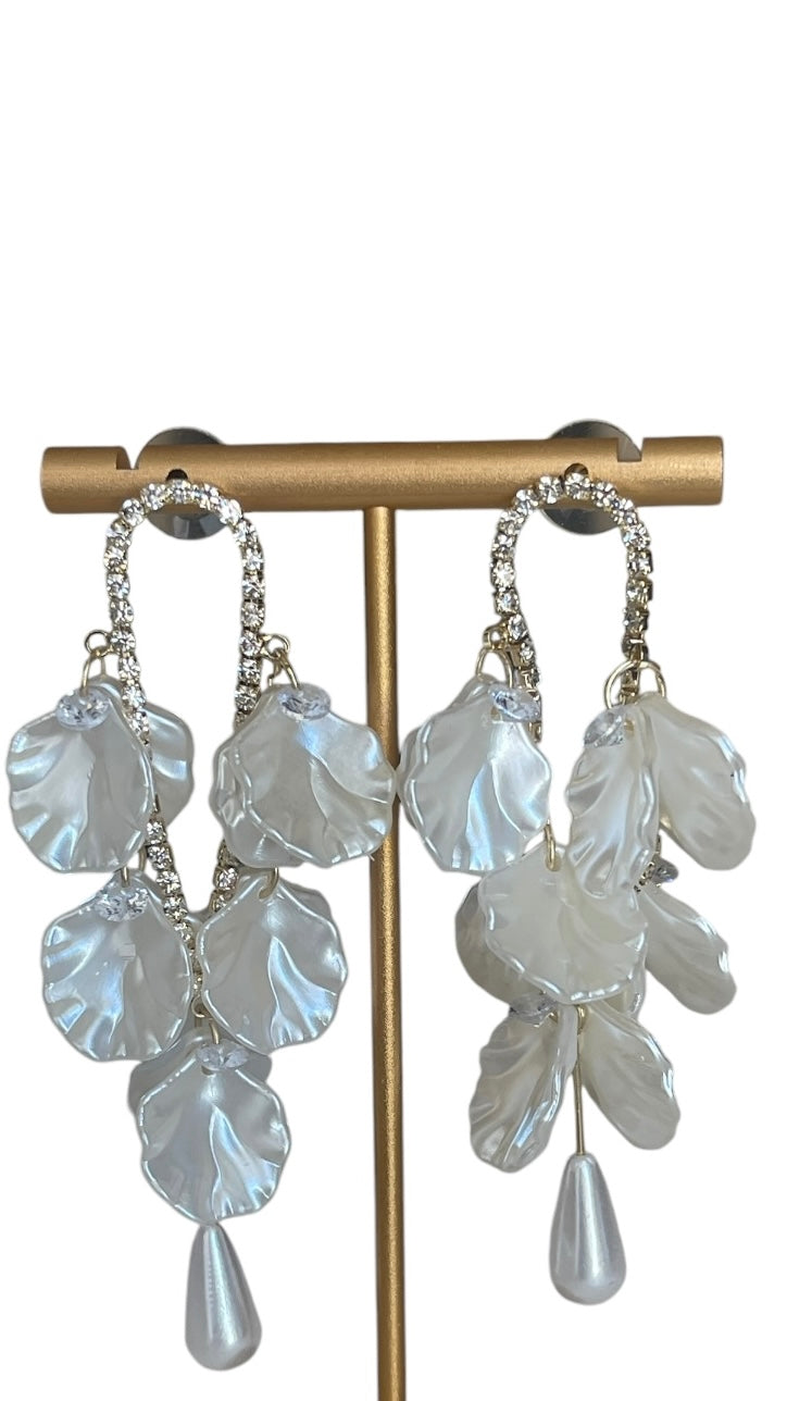 White Dangle Earrings