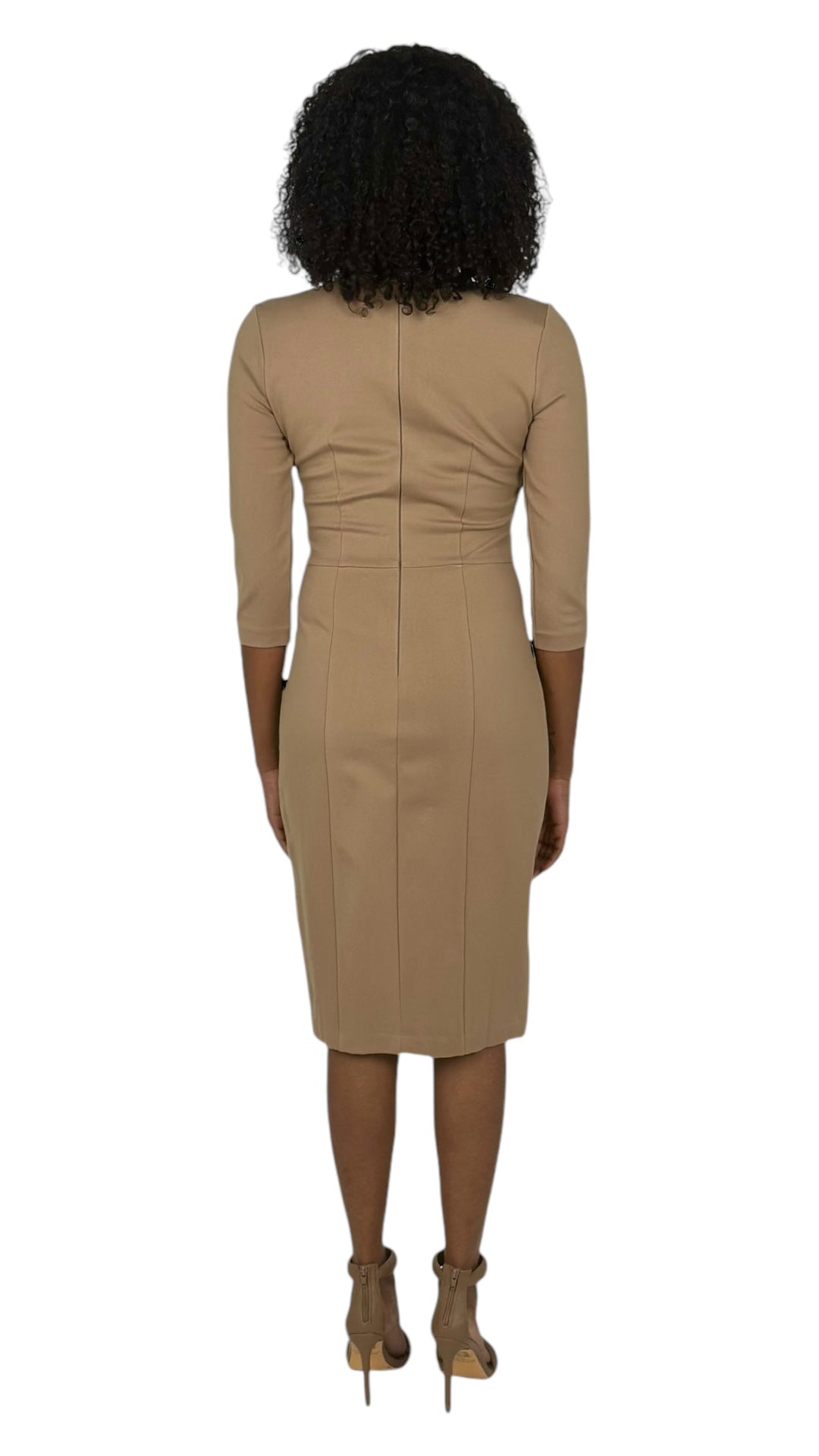 Tan Mid Sleeve Dress