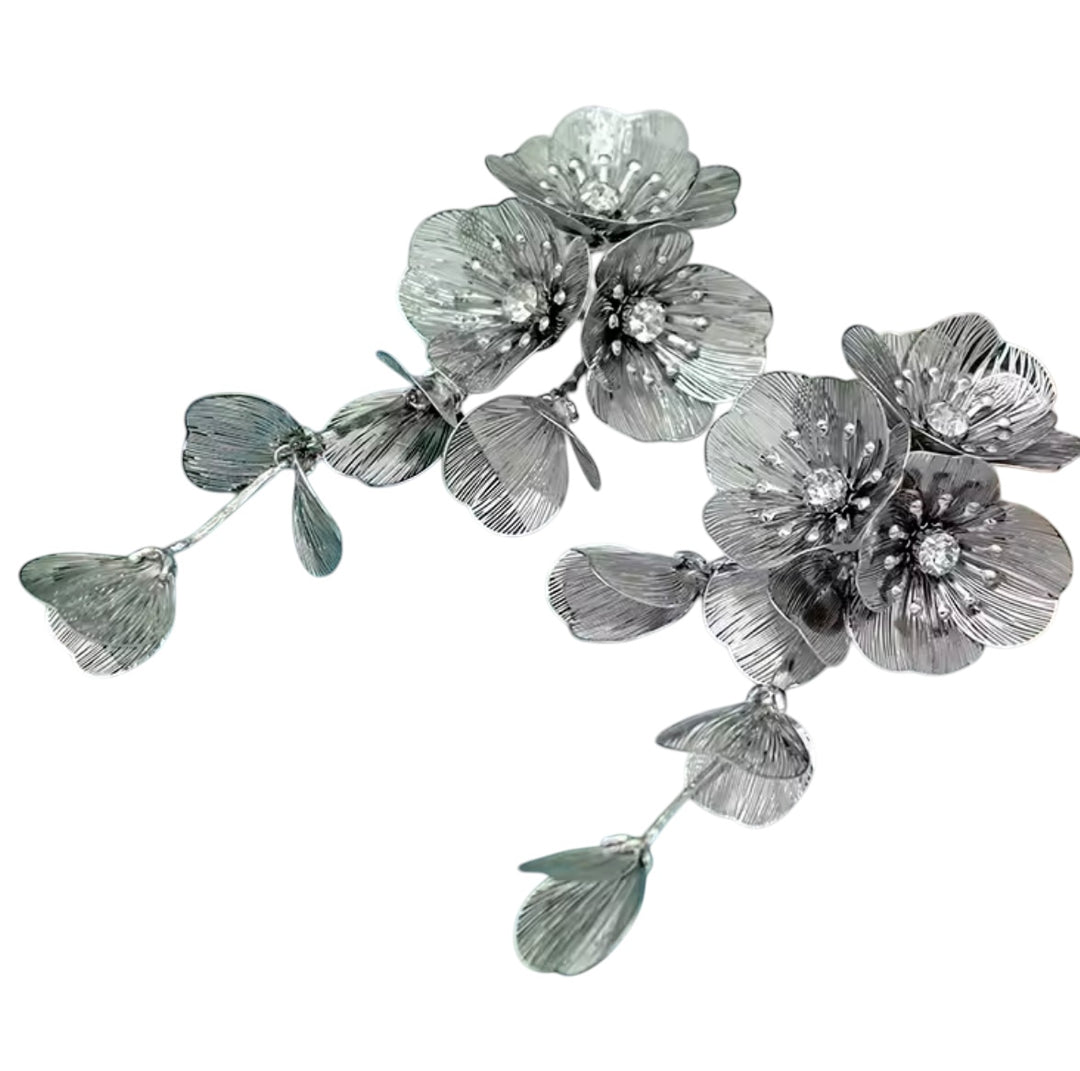 Silver Flower Earrings