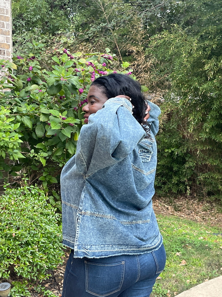 Plus Size Denim Top