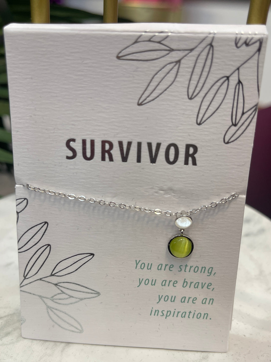 Iced Lime Not Opal Necklace
