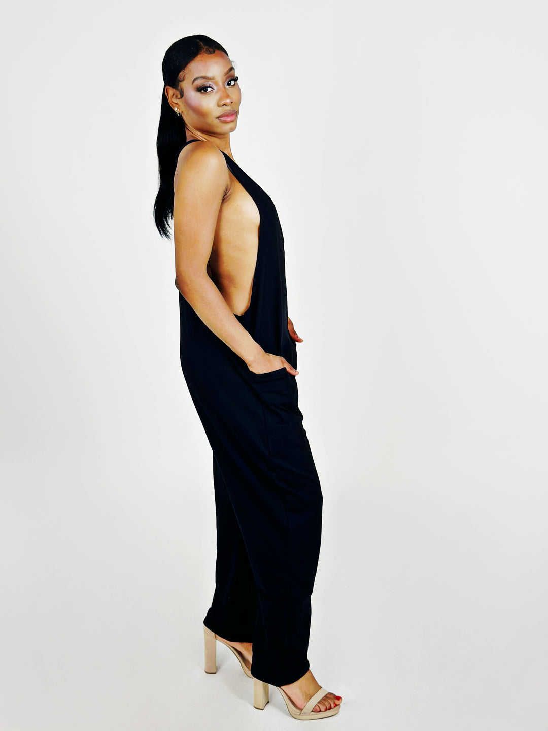 Black Sleeveless Jumpsuit