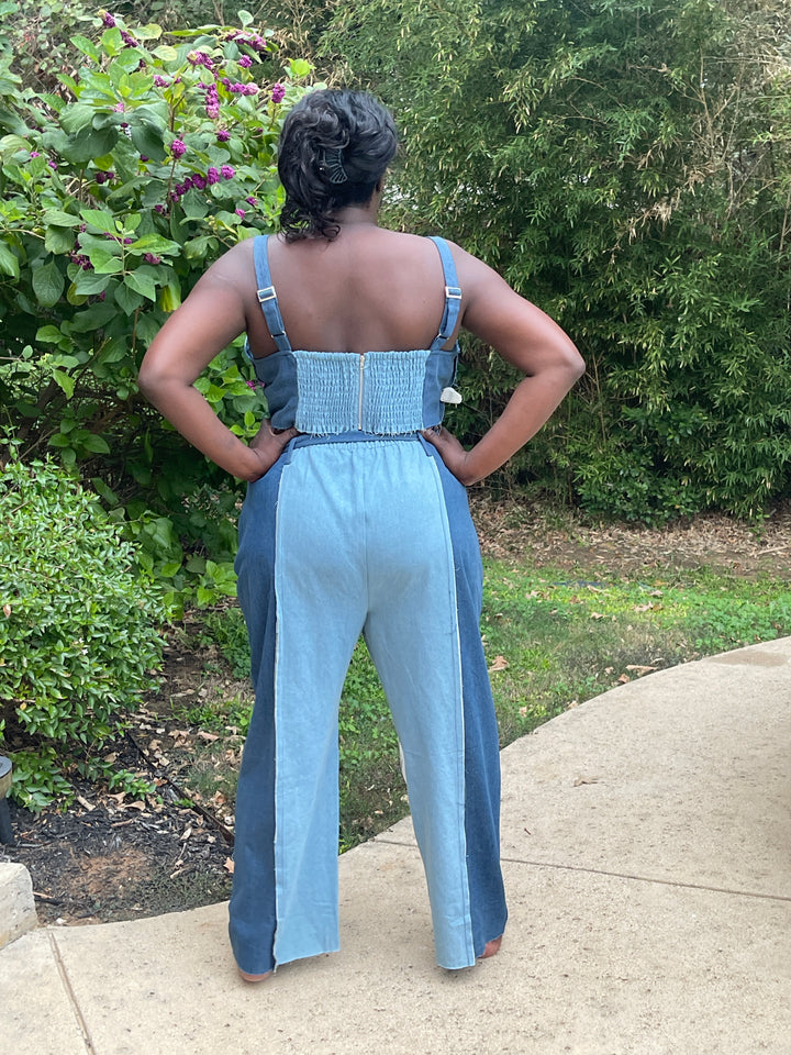Denim Pant Set