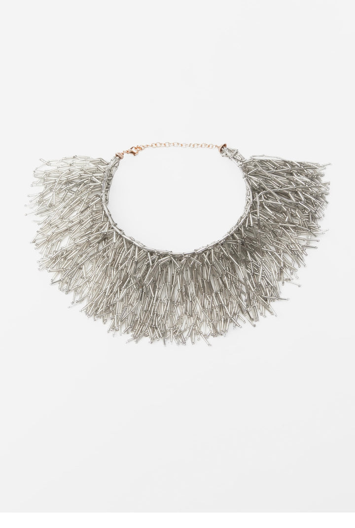 Silver Beaded Necklace