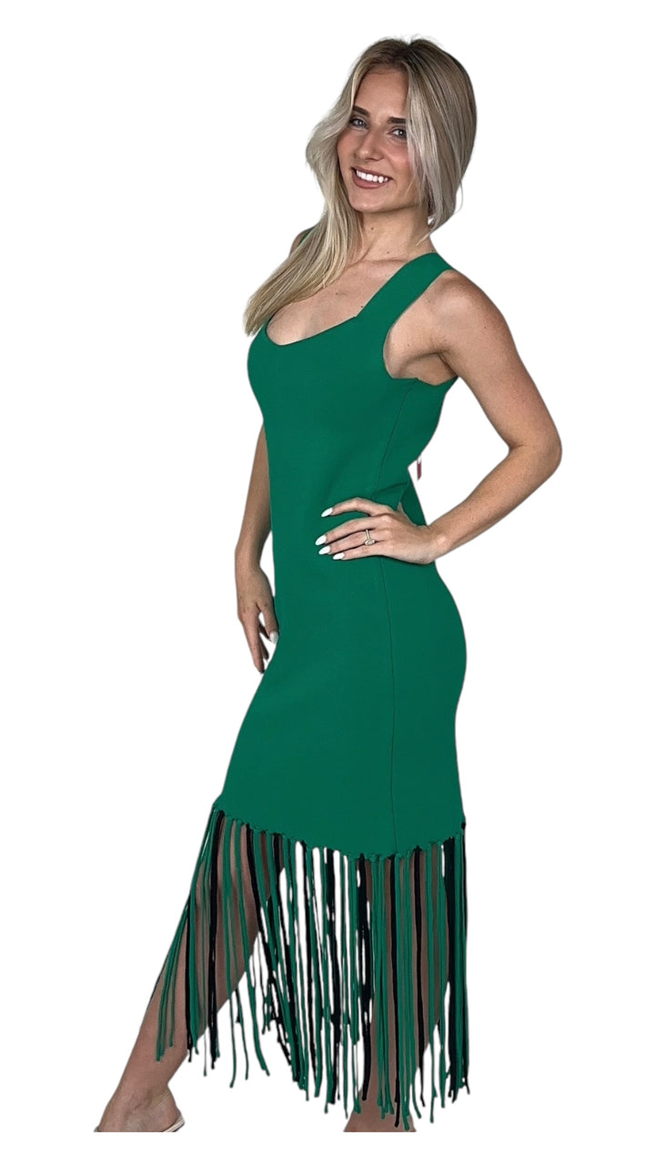 Aqua Green Sleeveless Sweater Dress