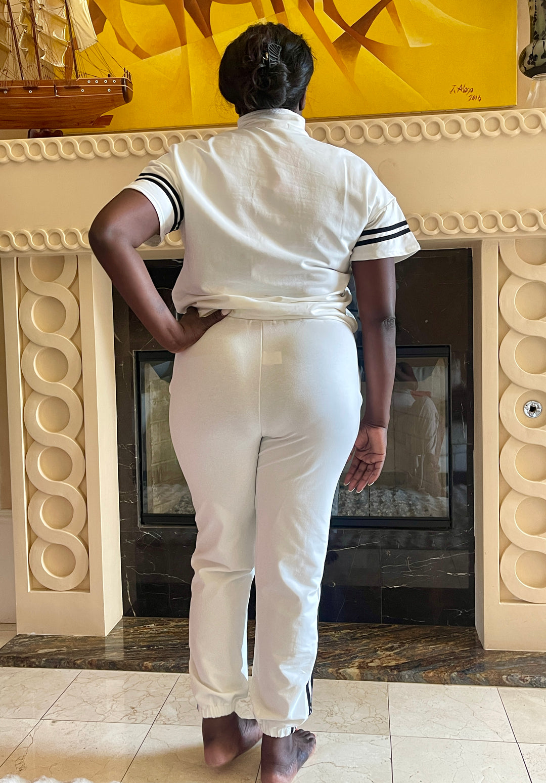 London White Two Piece Pant Set