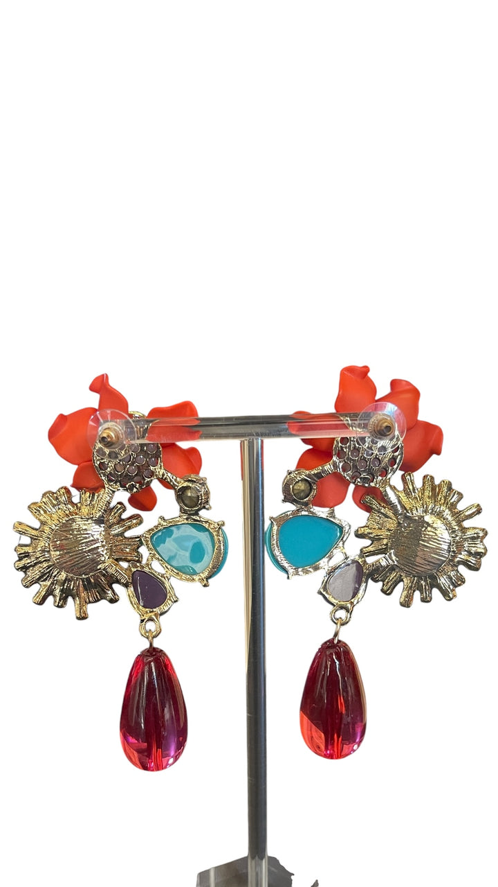 Flower Droplet Earrings