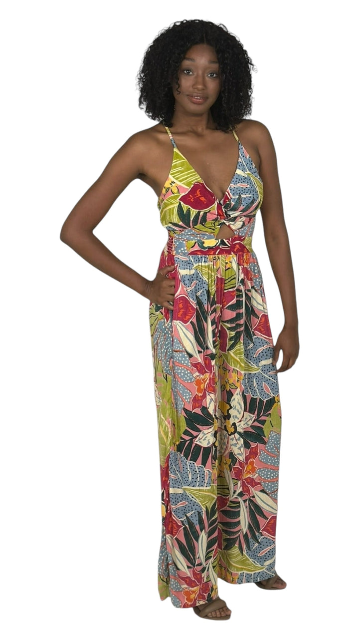 Sleeveless Floral Jumpsuit