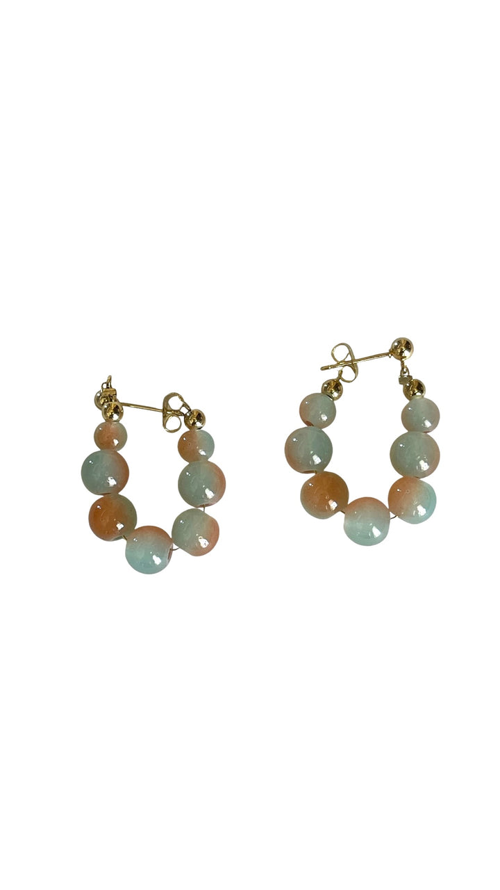Beaded Jade Earrings