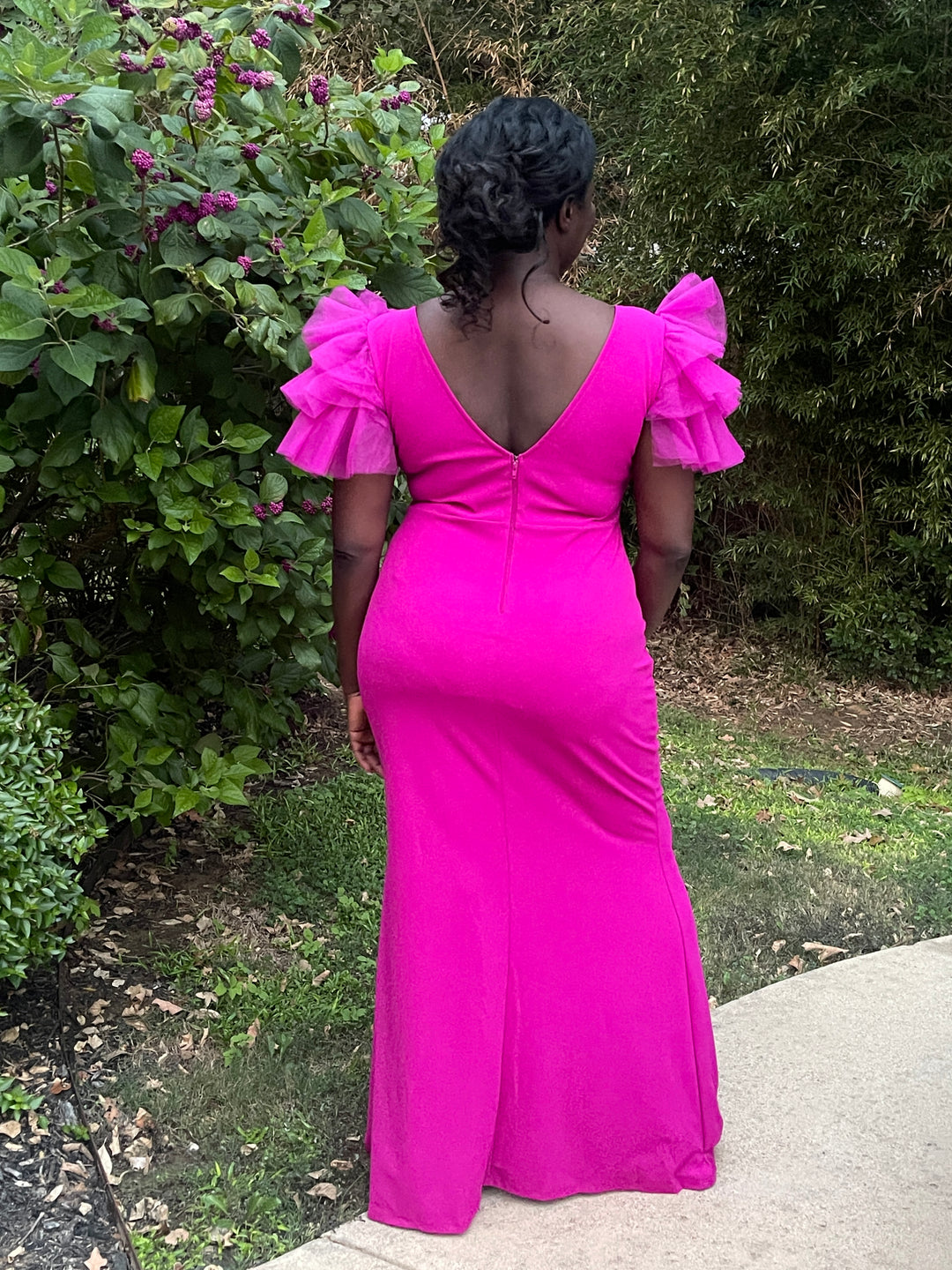 Hot Magenta Plus Size Maxi Dress