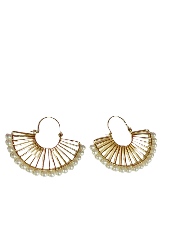 Gold Beaded Earrings