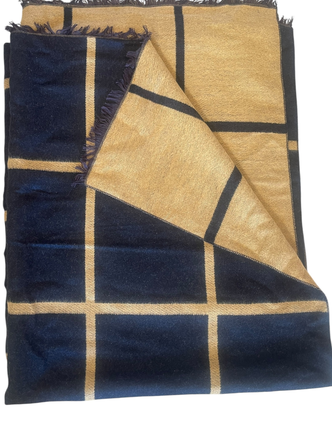 Square Patterned Wool Scarf