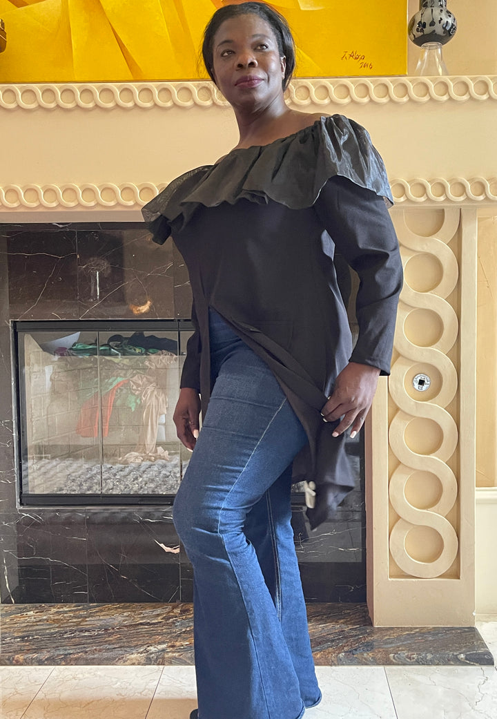 Black Off Shoulder Top