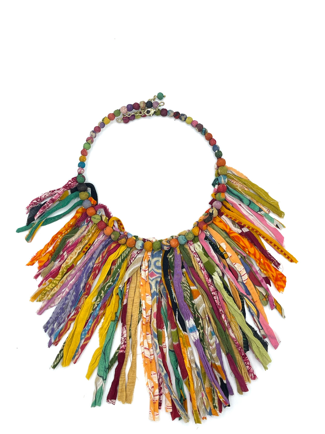 Kantha Fringe Collar Necklace