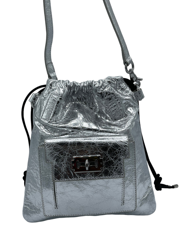 Silver Leather Purse