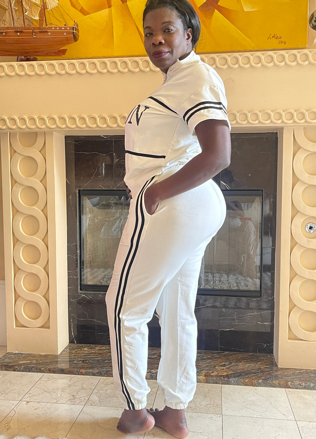 London White Two Piece Pant Set