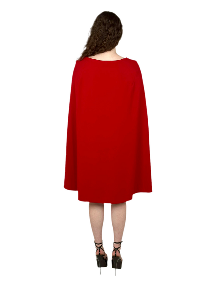 Red Cape Mini Dress
