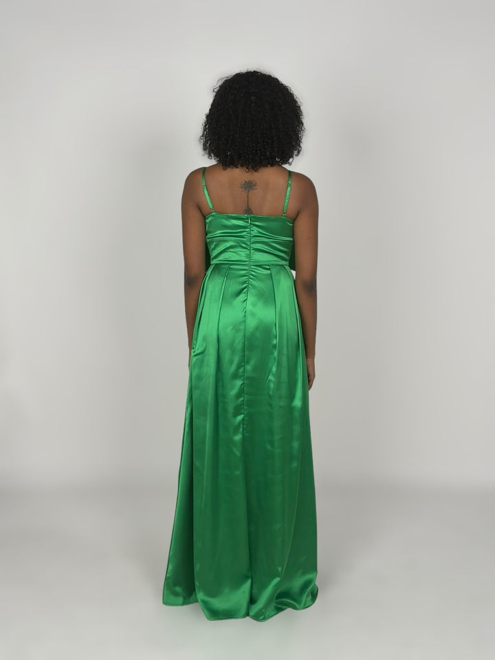 Kelly Green Maxi Bow Dress