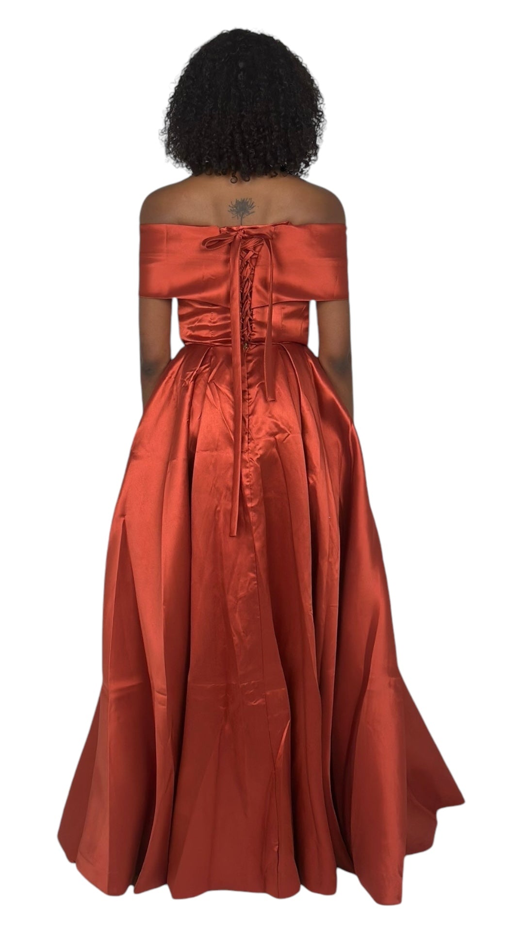 Terracotta Off Shoulder Maxi Dress