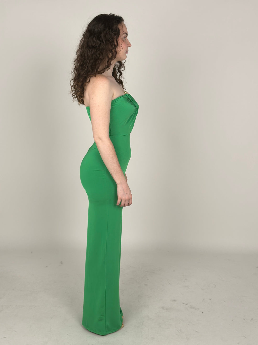Green Off Shoulder Jumpsuit