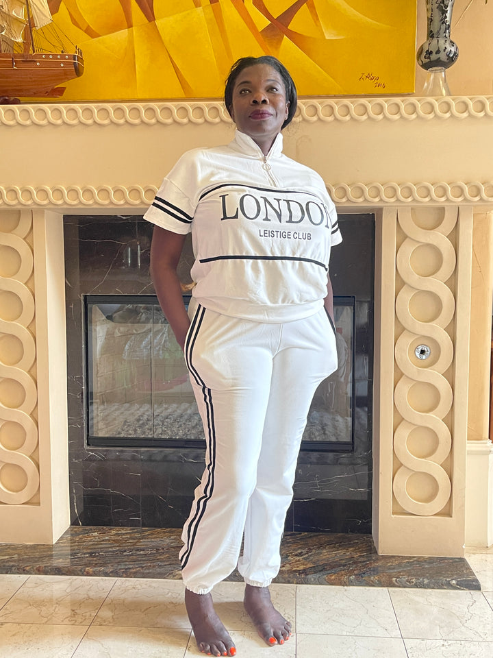 London White Two Piece Pant Set