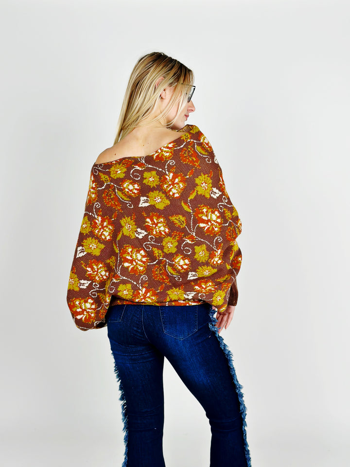 Brown Asymmetrical Sweater