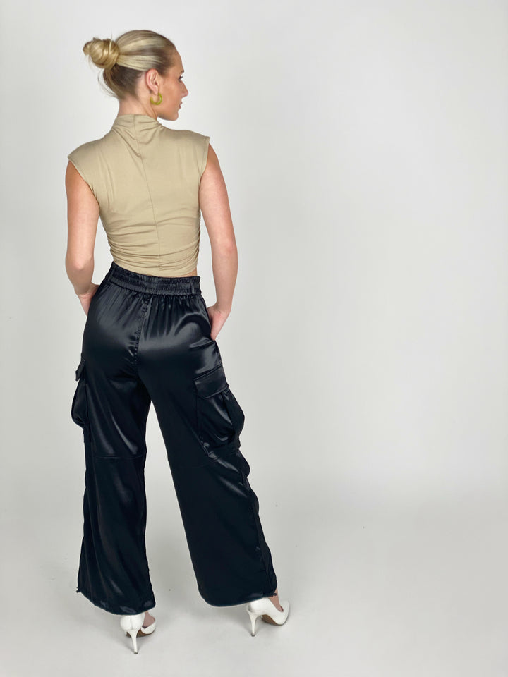 Black Army Side Pocket Pants