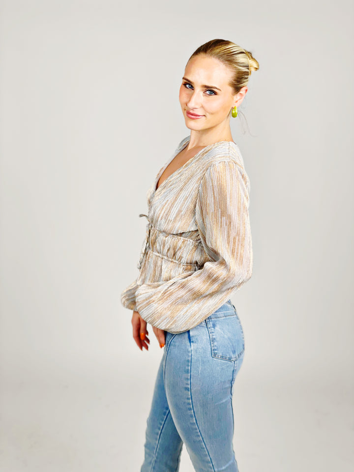 Off White Long Sleeve Blouse