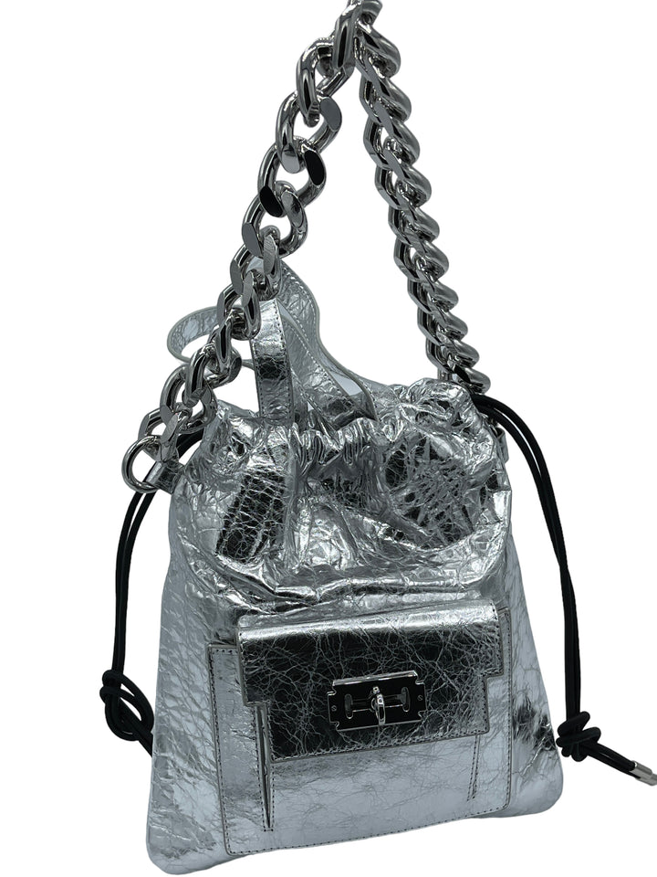 Silver Leather Purse
