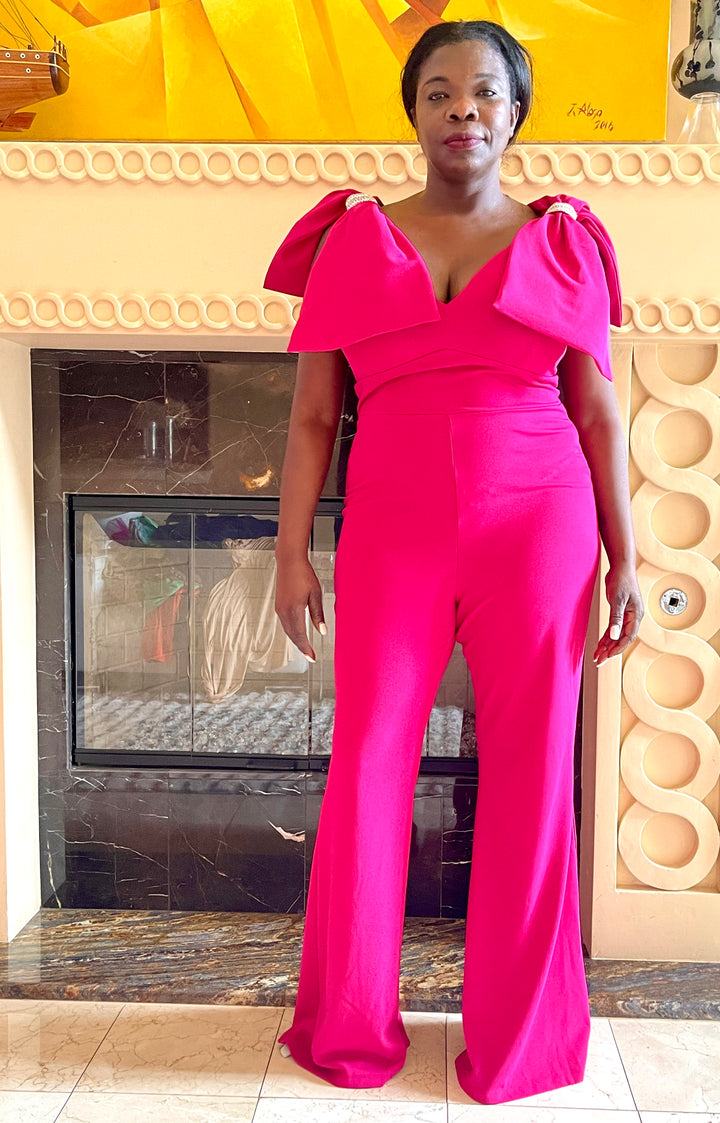 Magenta Plus Size Jumpsuit