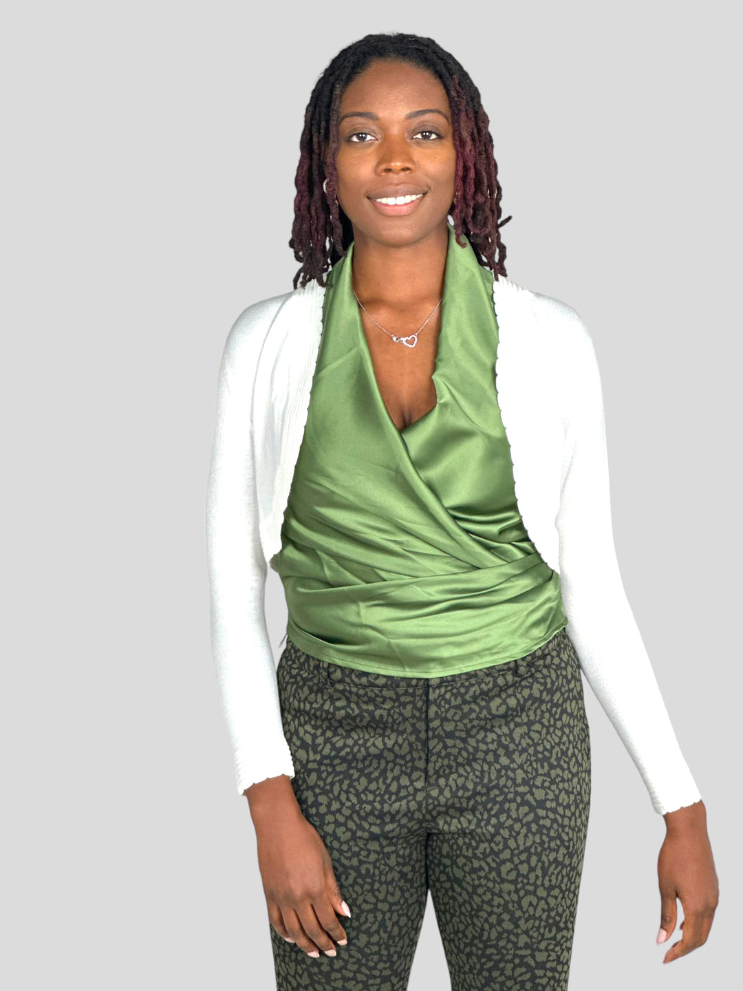 Green And Black Flared Pants