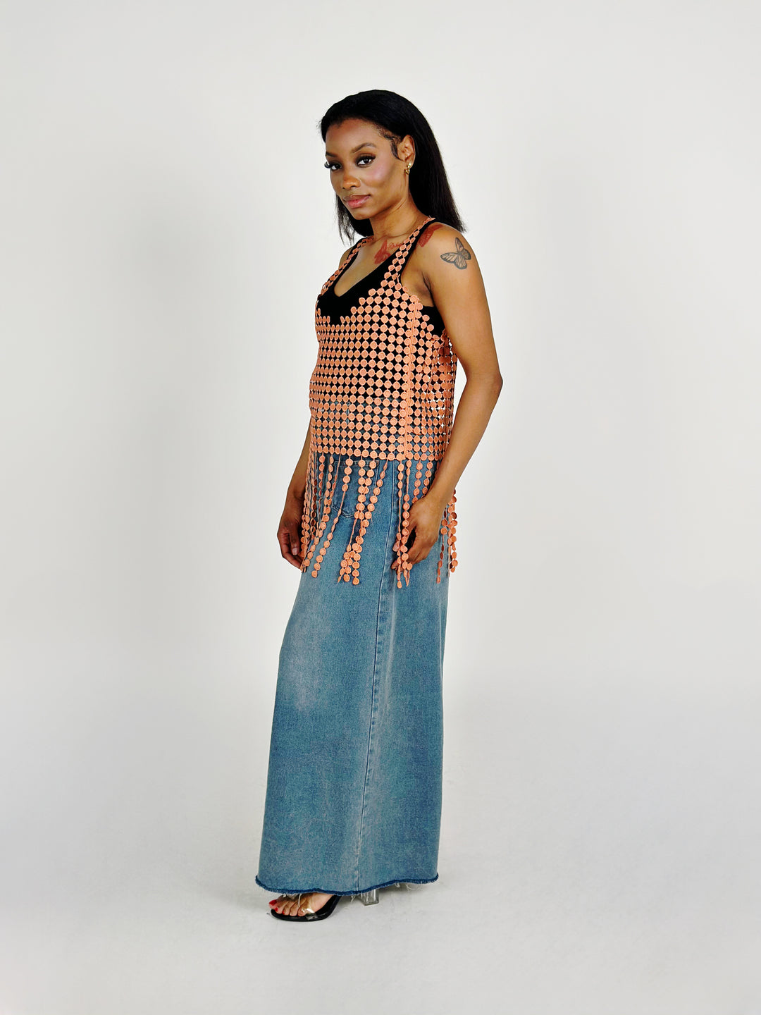 Terracotta Crotchet Tank Top