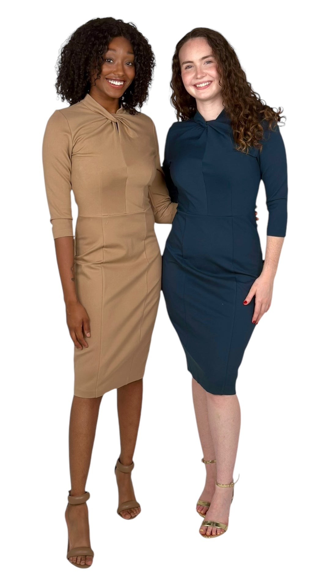 Tan Mid Sleeve Dress