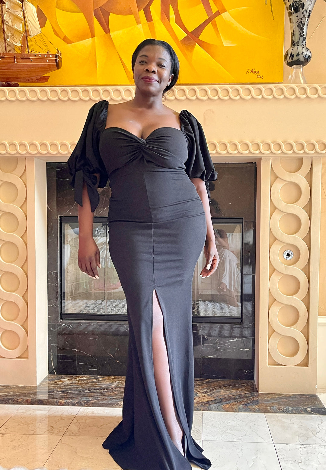 Black Plus Size Maxi Dress