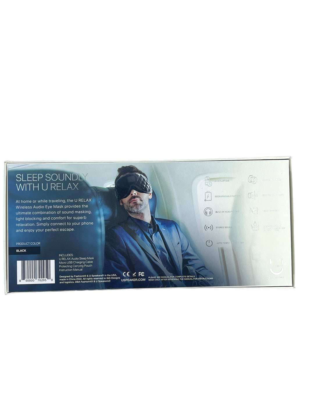 U Relax Audio Mask- Black
