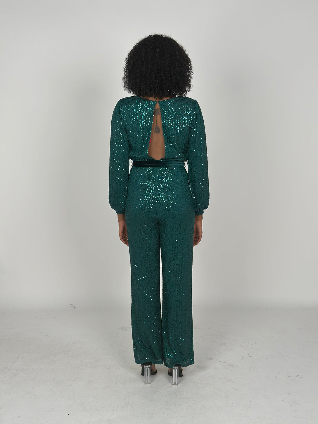 Emerald Green Sequin Jumpsuit