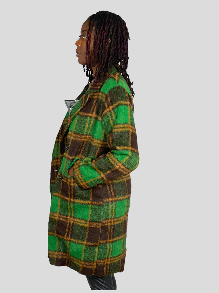 Green Plaid Coat