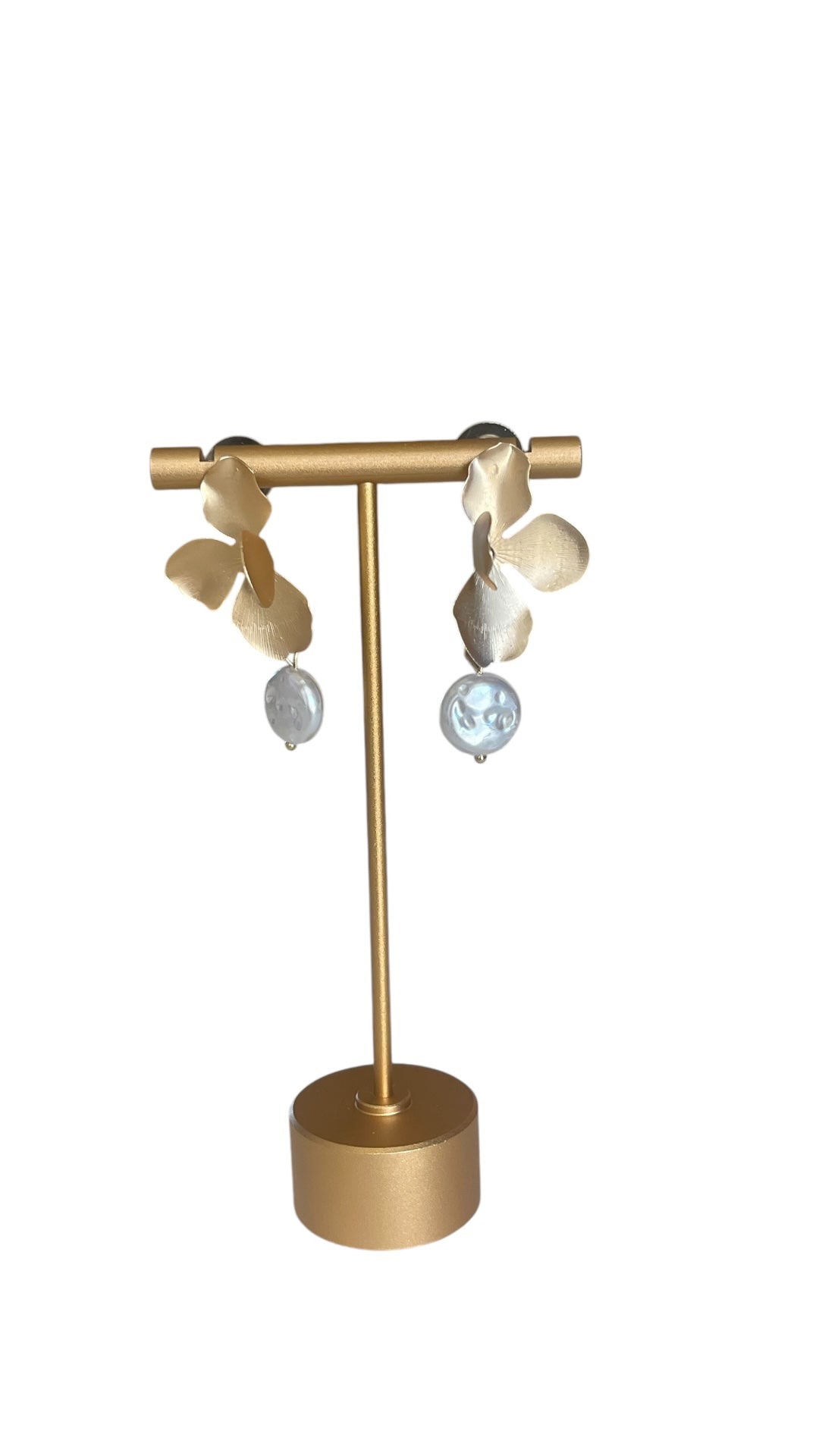 Retro Deformed Pearl Drop Earrings