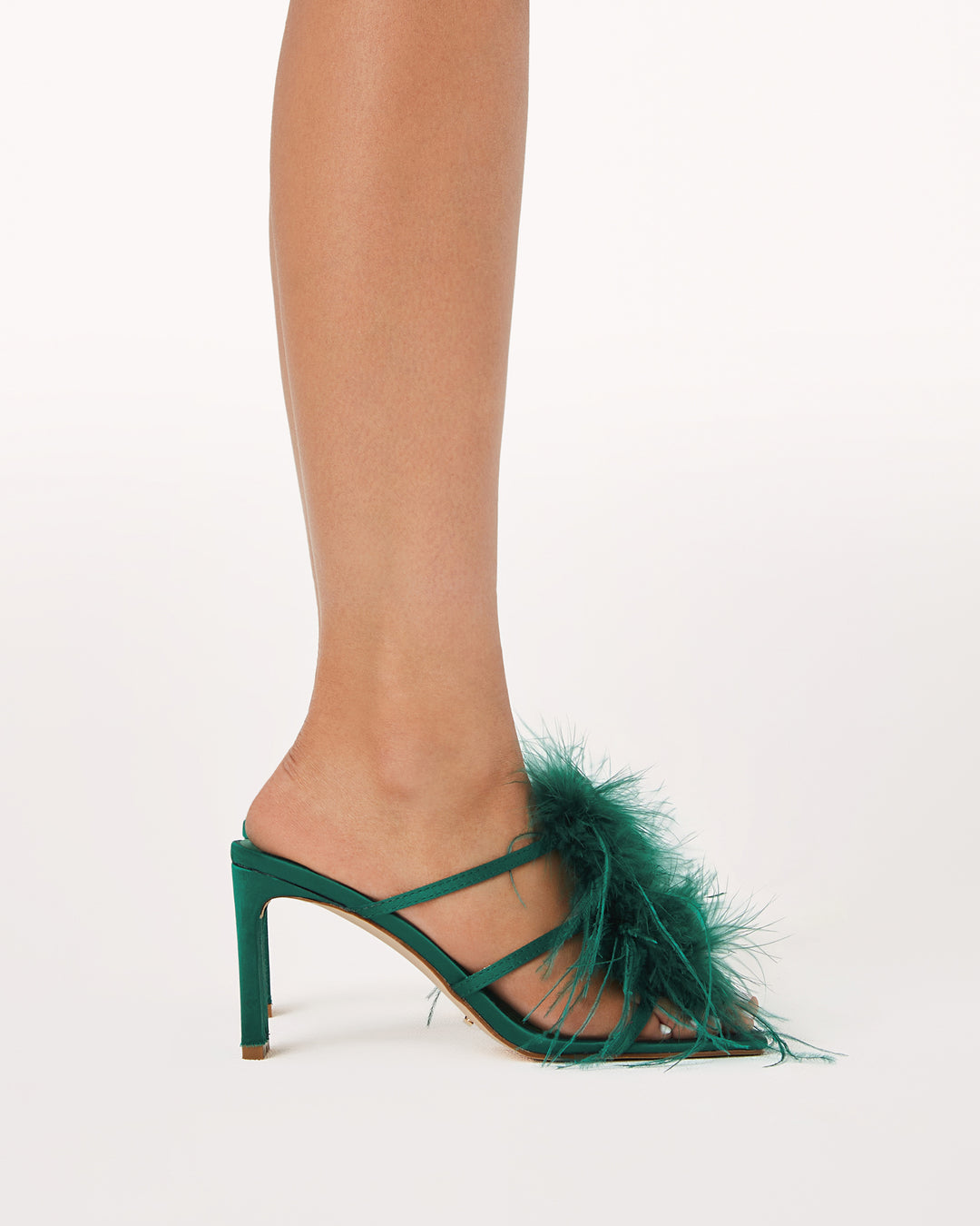 Green Satin Platform Shoe