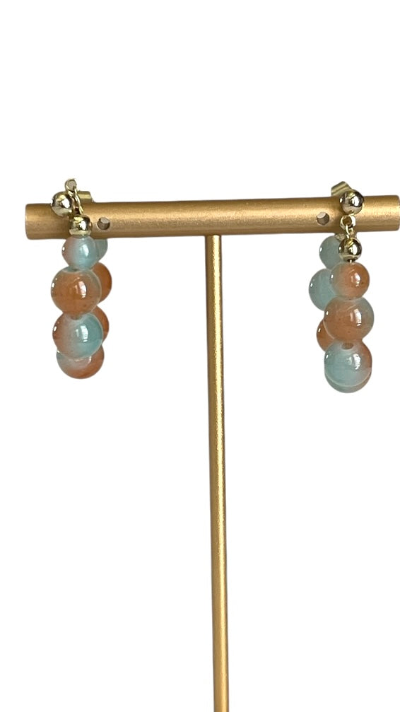 Beaded Jade Earrings