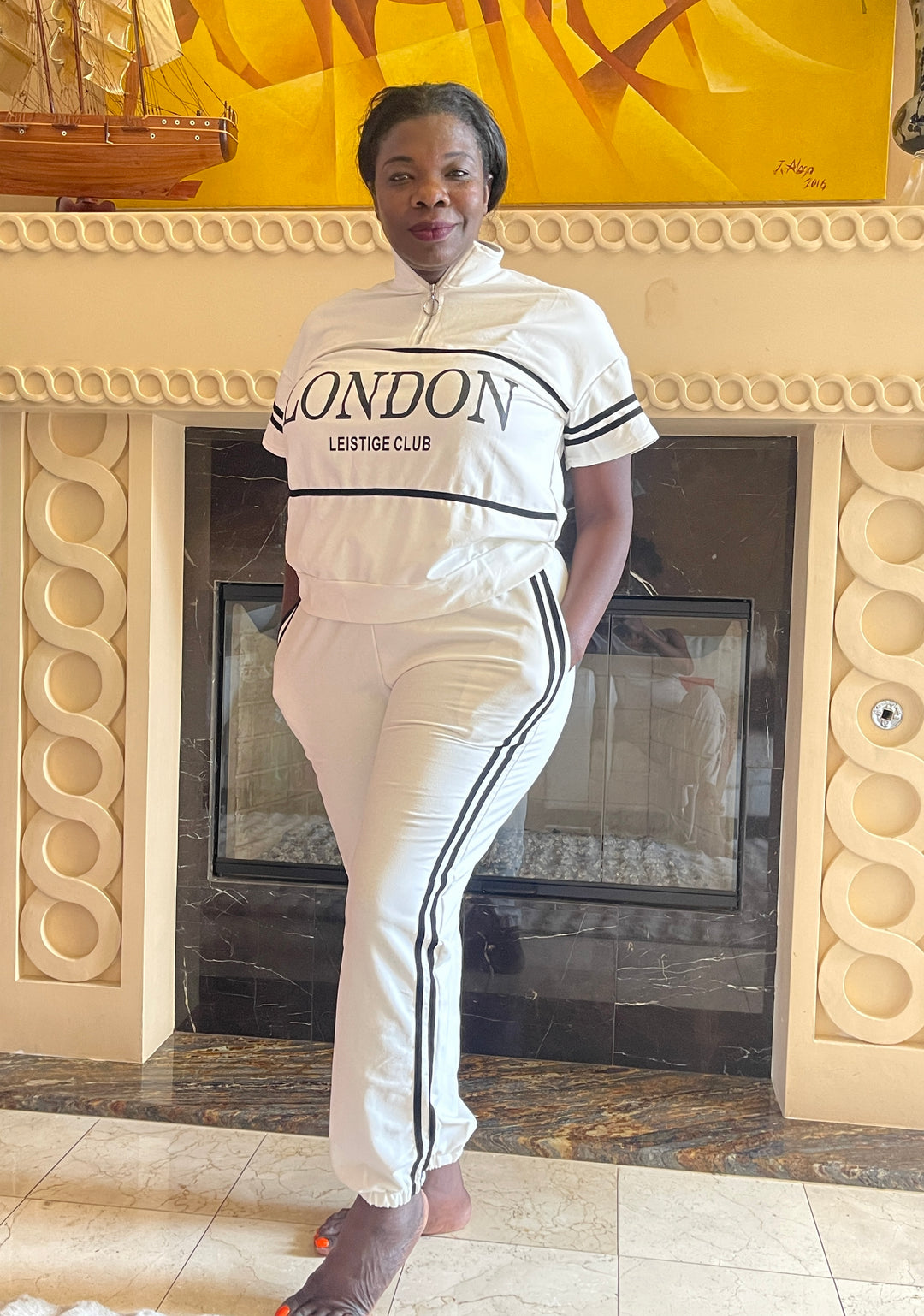 London White Two Piece Pant Set